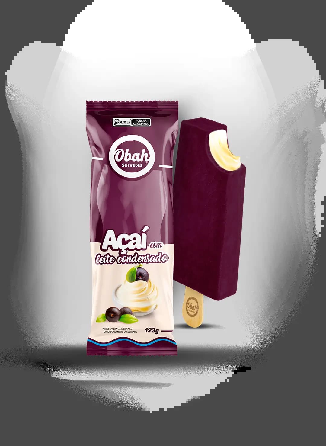 Açaí Recheada com Leite Condensado