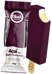 Paleta de Açaí Receheado com Leite Condensado