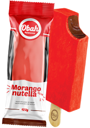 Paleta de Morango com Nutella