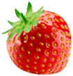 Decoração flutuante com morango